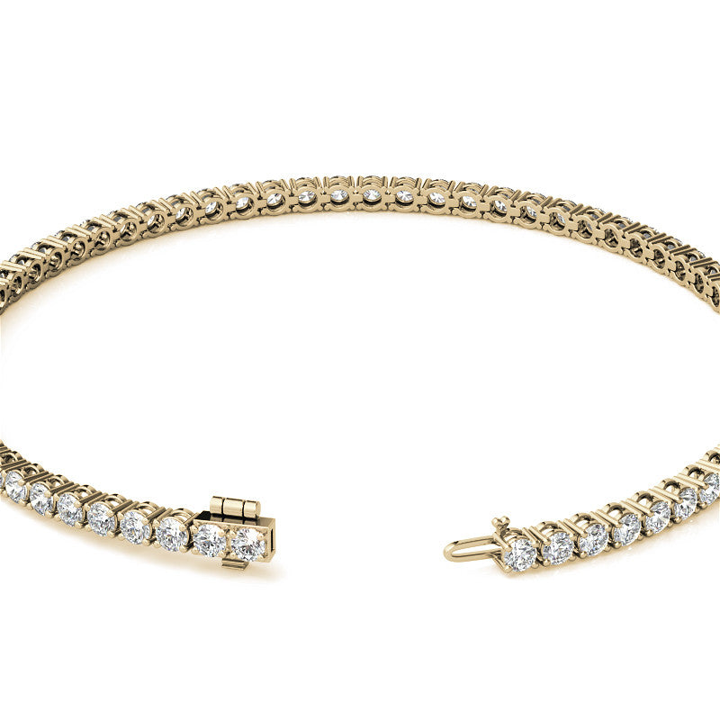 3.50 CTW Lab Grown Diamond Tennis Bracelet  in 14kt White/Yellow Gold (G/VS) AGI Certified