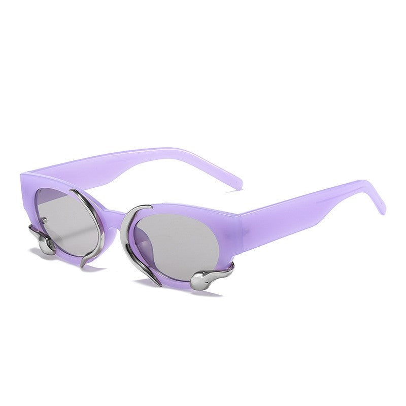 Wide-Legged Cat Eye Sunglasses For Women