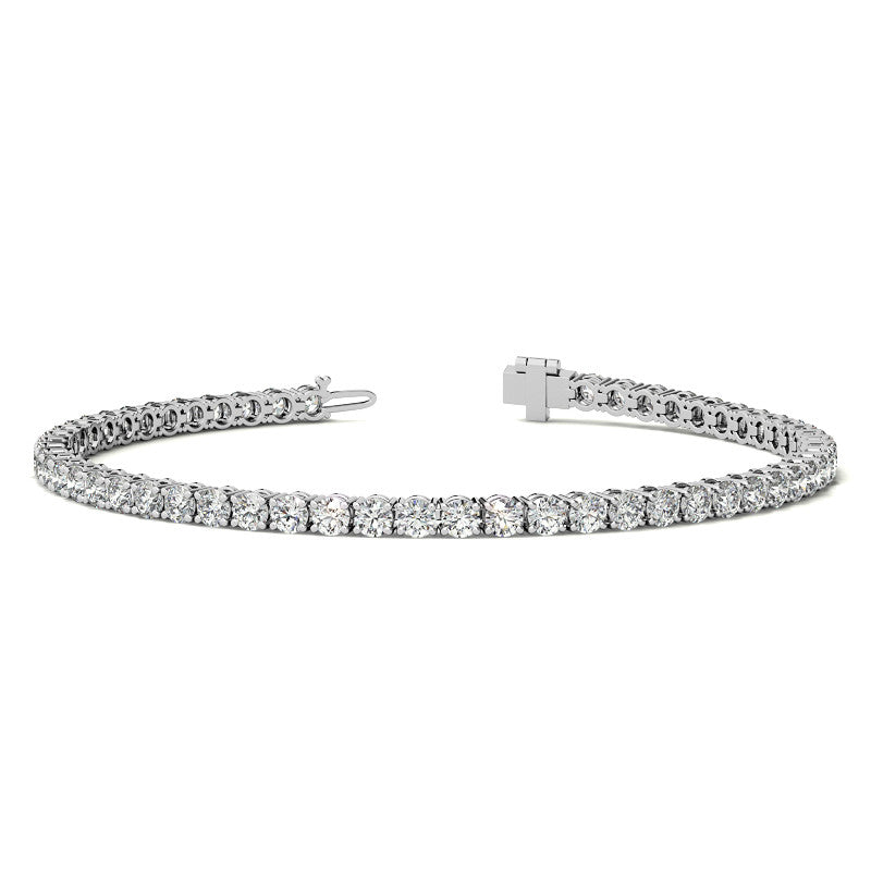 3.00 CTW AGI Certified Lab-Grown Diamond Tennis Bracelet in 14K Yellow or White Gold – G/VS Clarity
