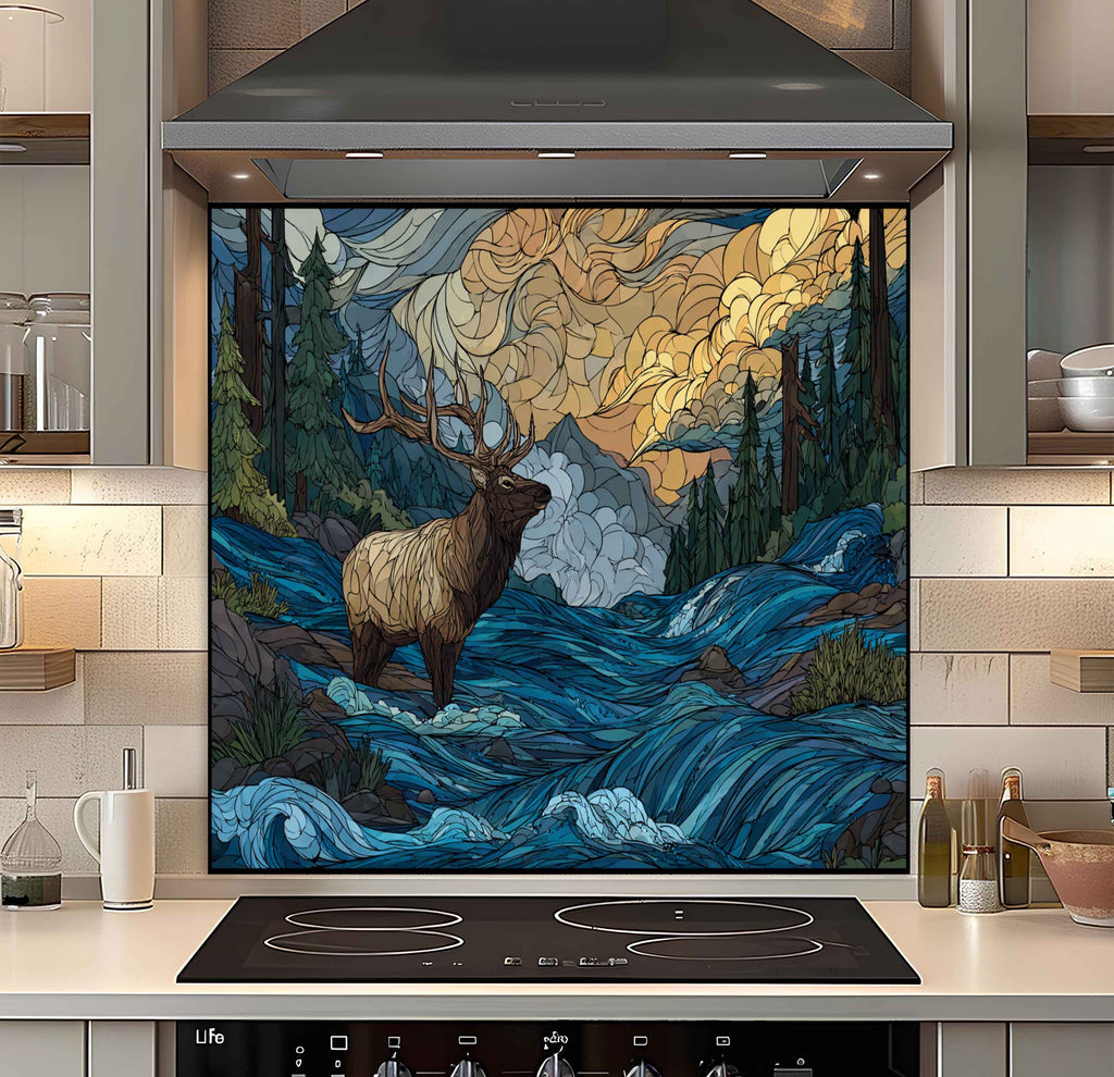 Storm Valley Kitchen Backsplash – Tempered Glass Backsplash For Nature Lovers