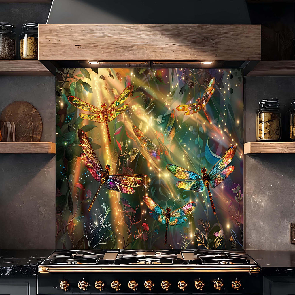 Salpicadero de cocina personalizado – Salpicadero de cristal templado Enchanted Flight para encimera