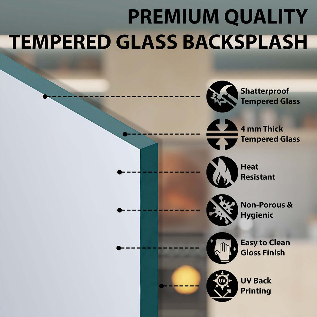 Midnight Owl Watch Tempered Glass Backsplash | Owl and Full Moon Backsplash