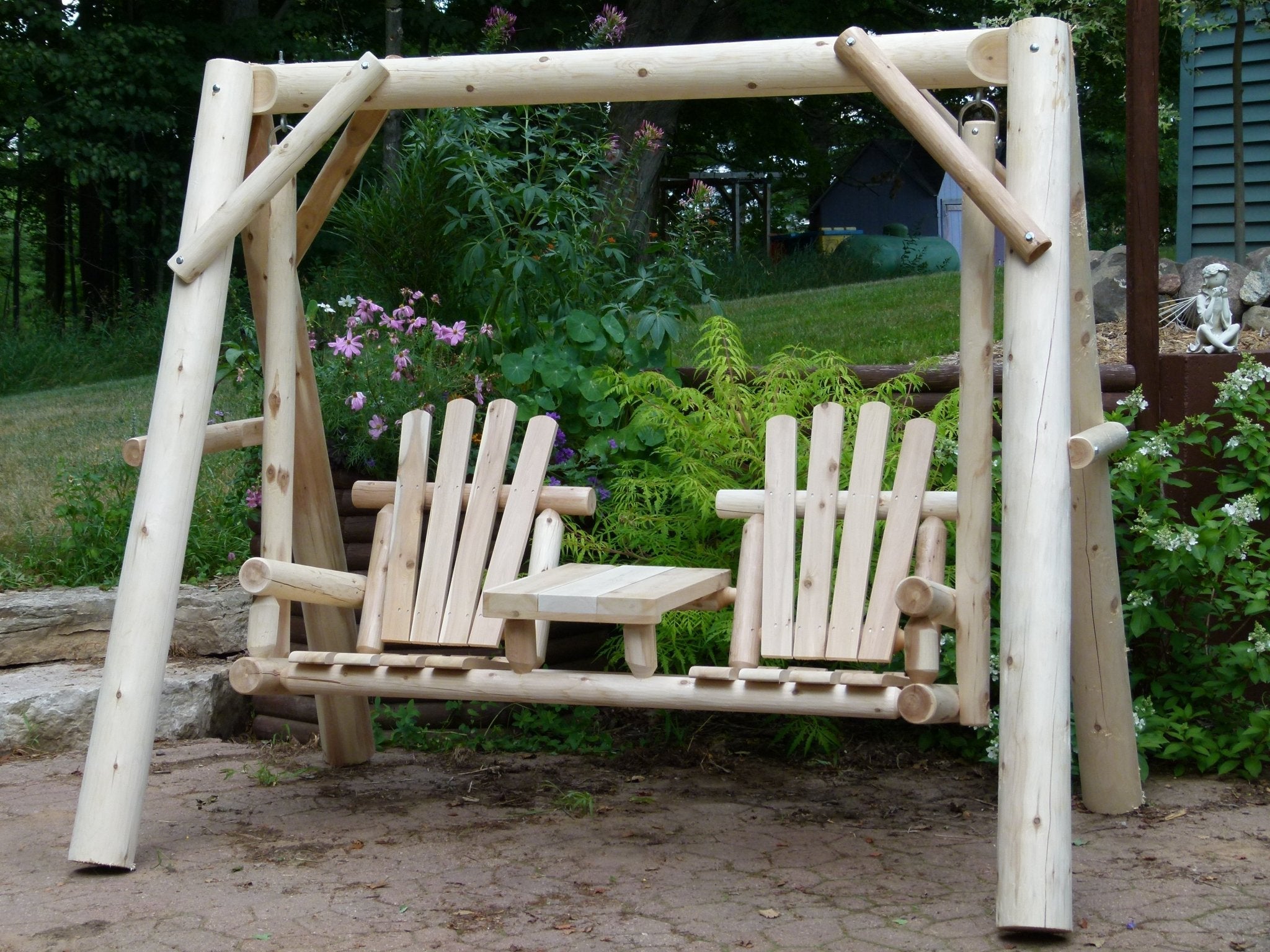 Columpios de madera para el jardín
