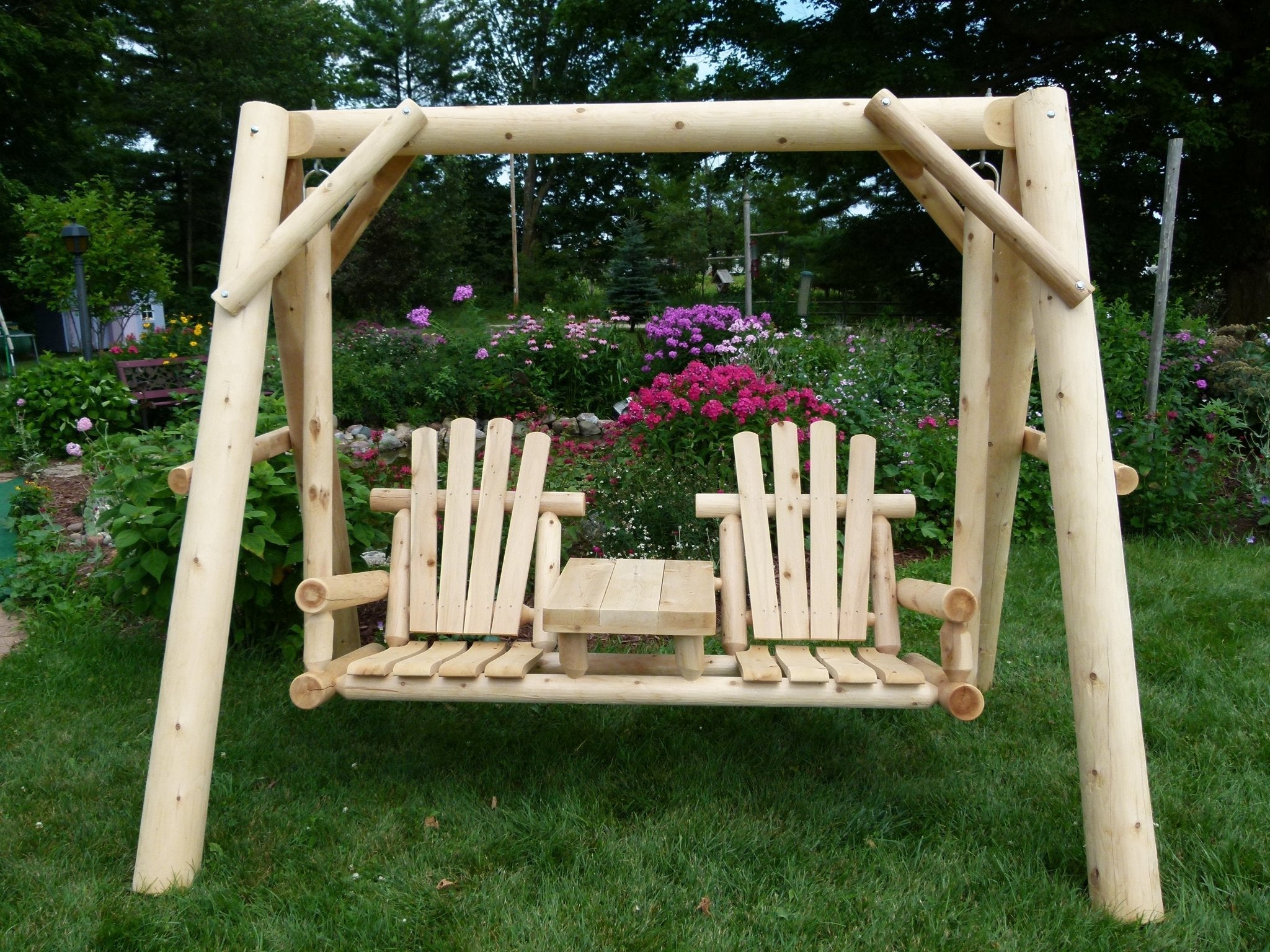 Columpios de madera para el jardín