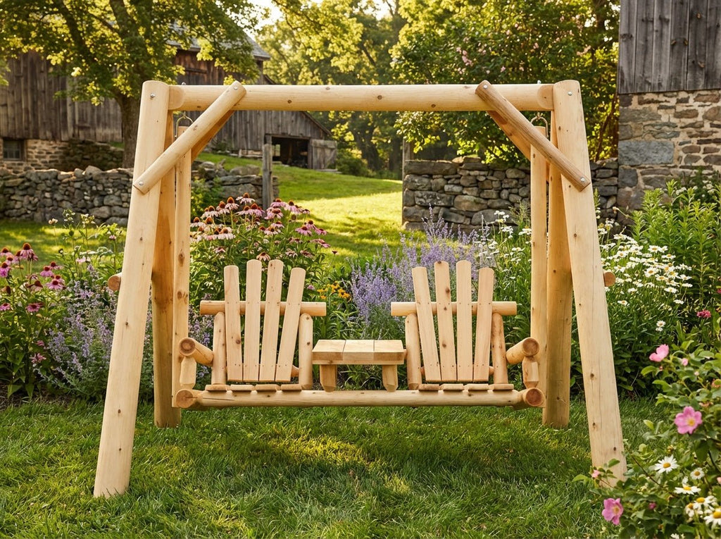 Columpios de madera para el jardín