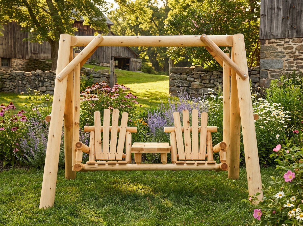 Columpios de madera para el jardín