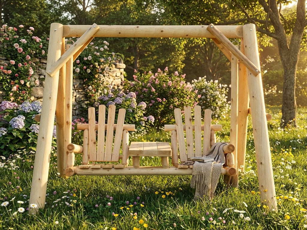Columpios de madera para el jardín