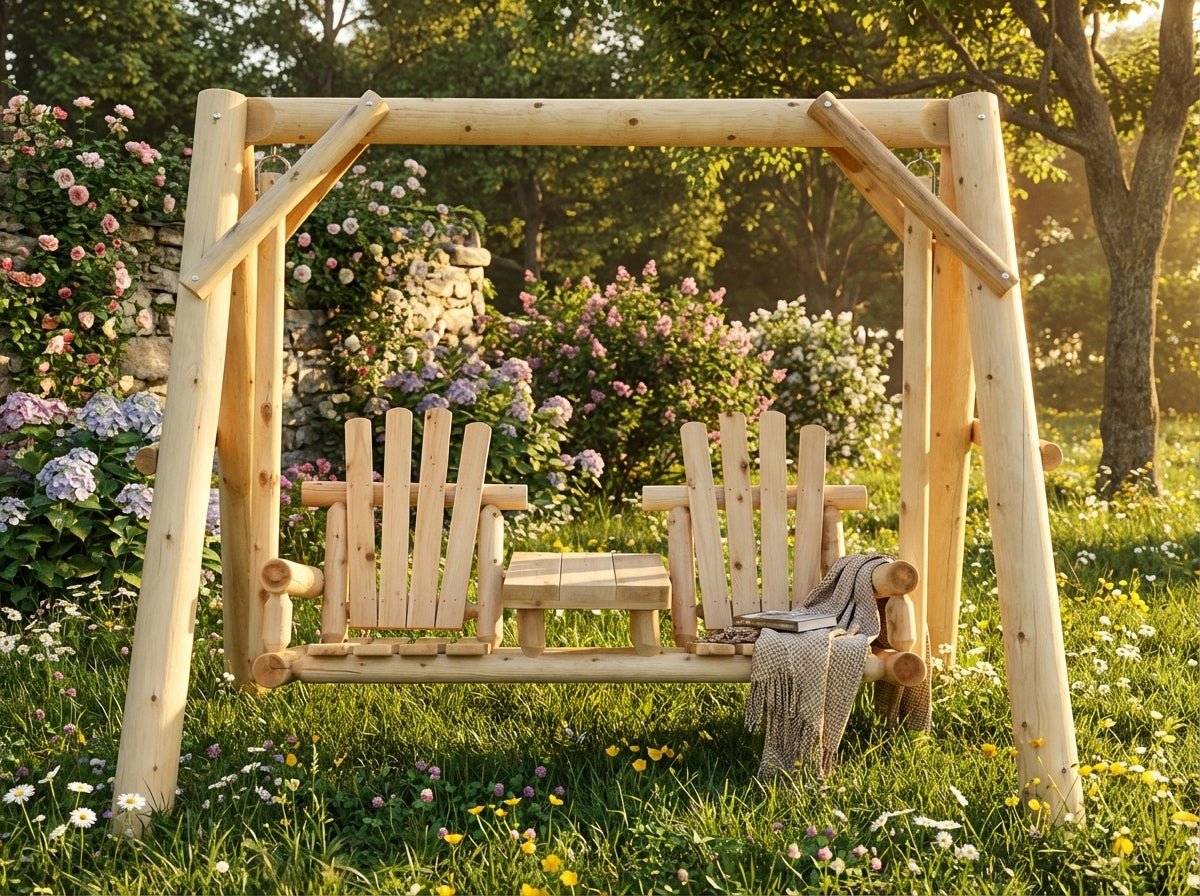 Columpios de madera para el jardín
