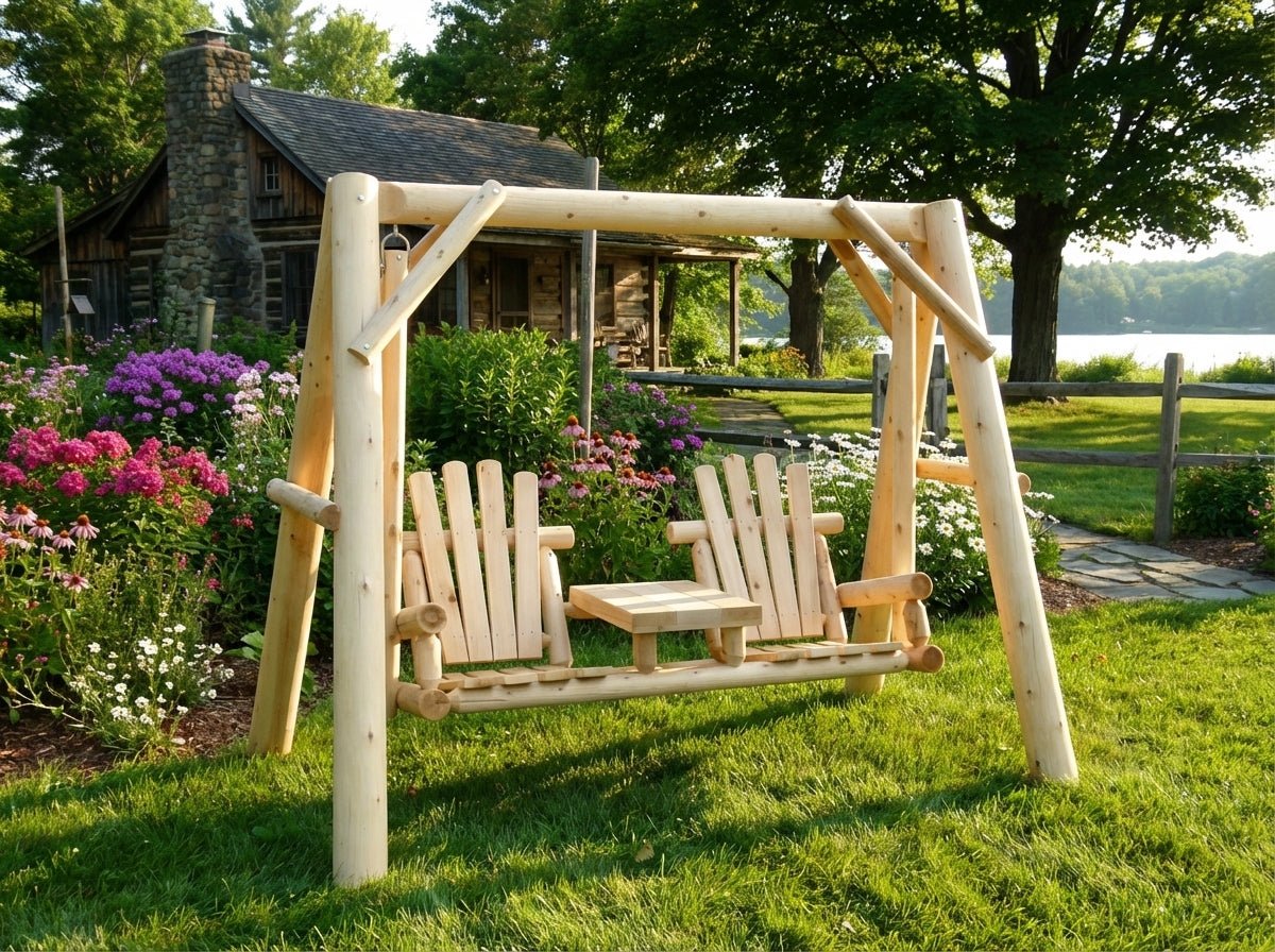 Columpios de madera para el jardín