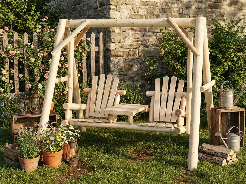 Columpios de madera para el jardín