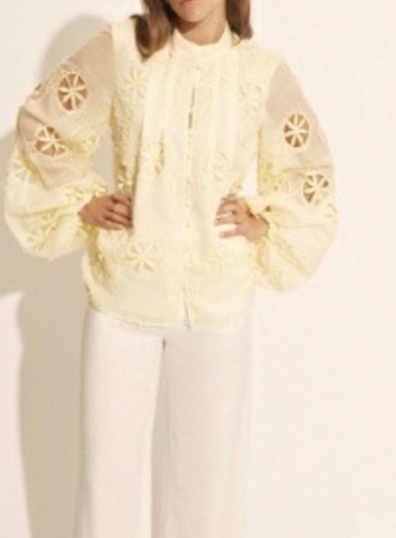 Libbie Lace Blouse – Lemon