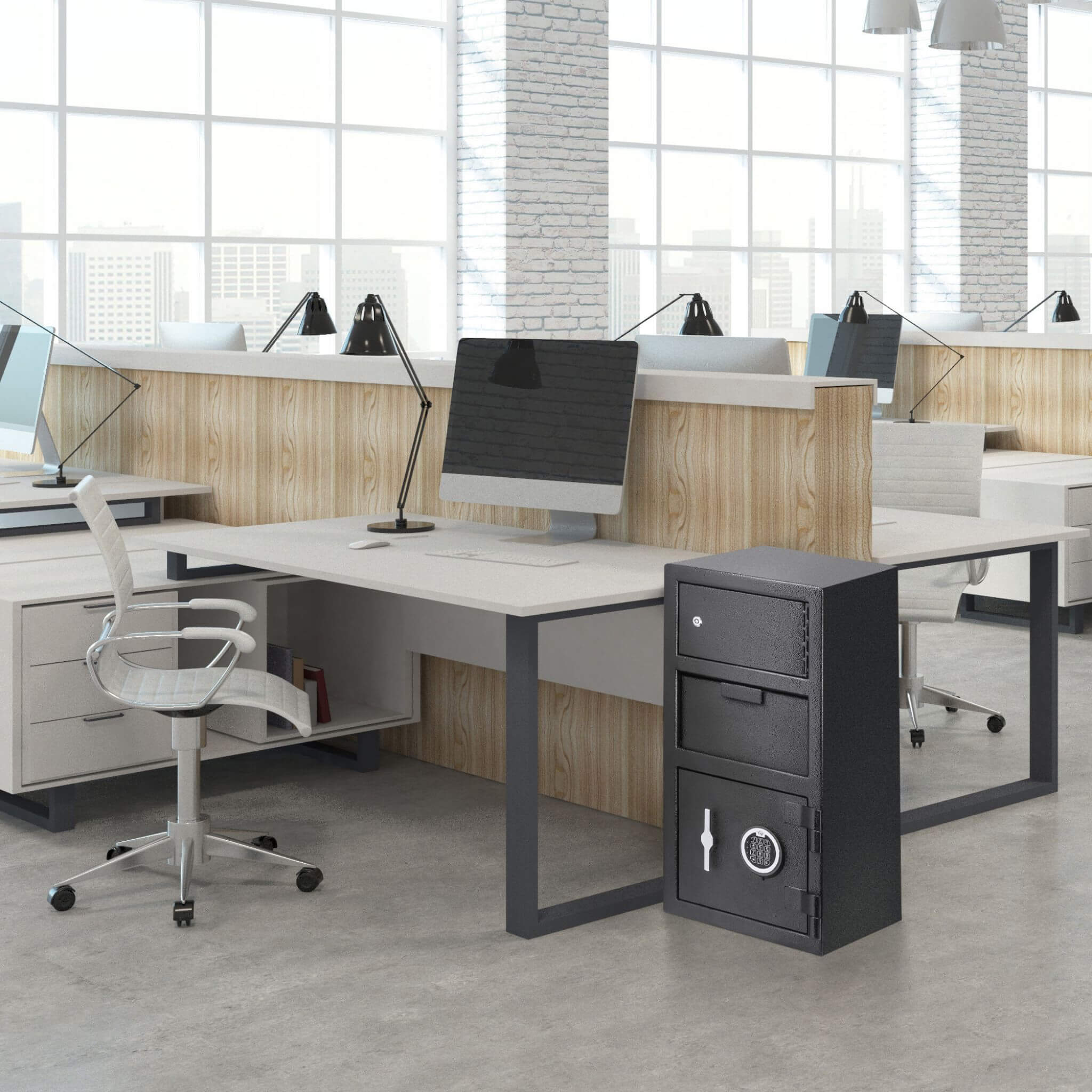 Caja fuerte de depósito grande de acero de alta resistencia Barska de 0.78 pies cúbicos con teclado digital (SAK75106)