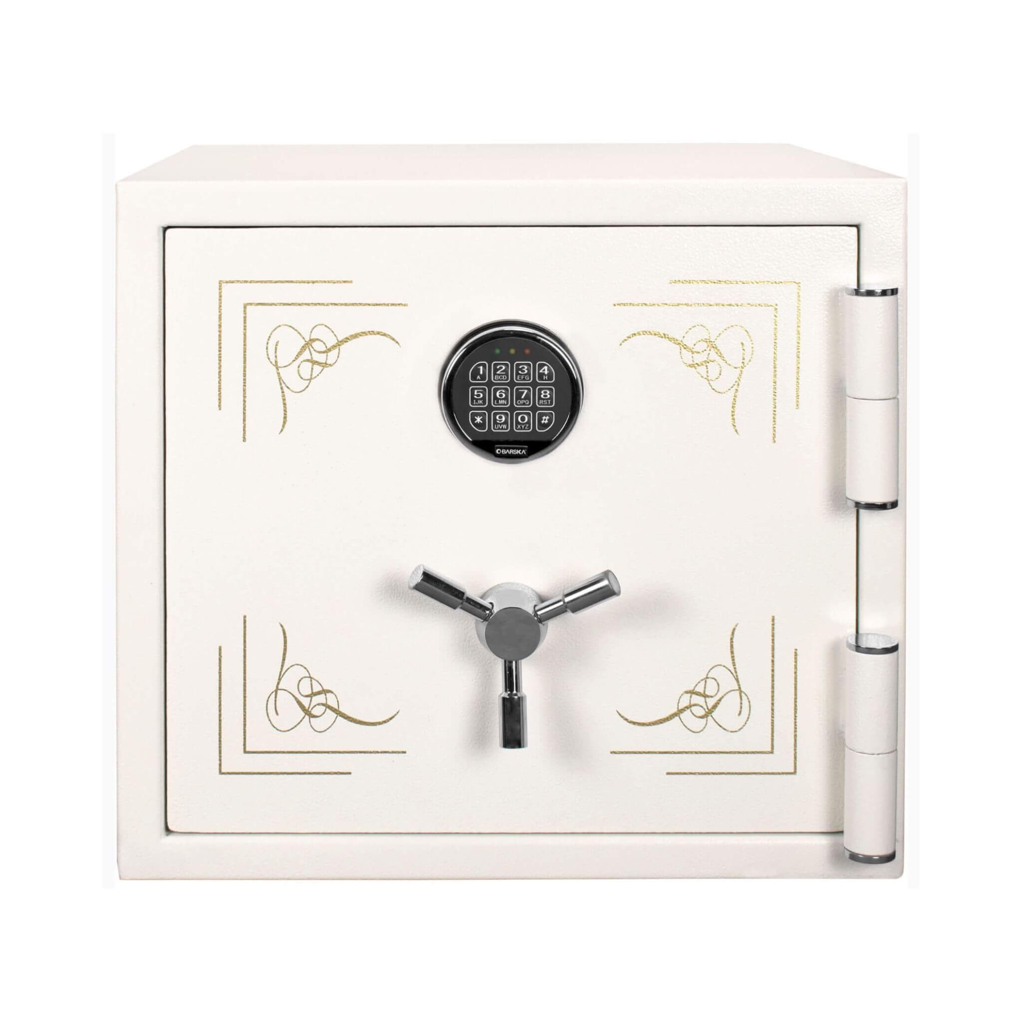 Caja fuerte para joyas de 1,91 pies cúbicos blanca ignífuga Barska con cerradura digital (SAK42861)