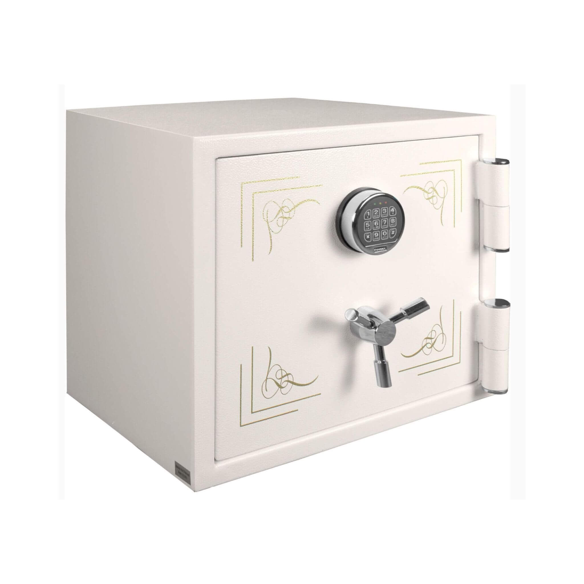 Caja fuerte para joyas de 1,91 pies cúbicos blanca ignífuga Barska con cerradura digital (SAK42861)