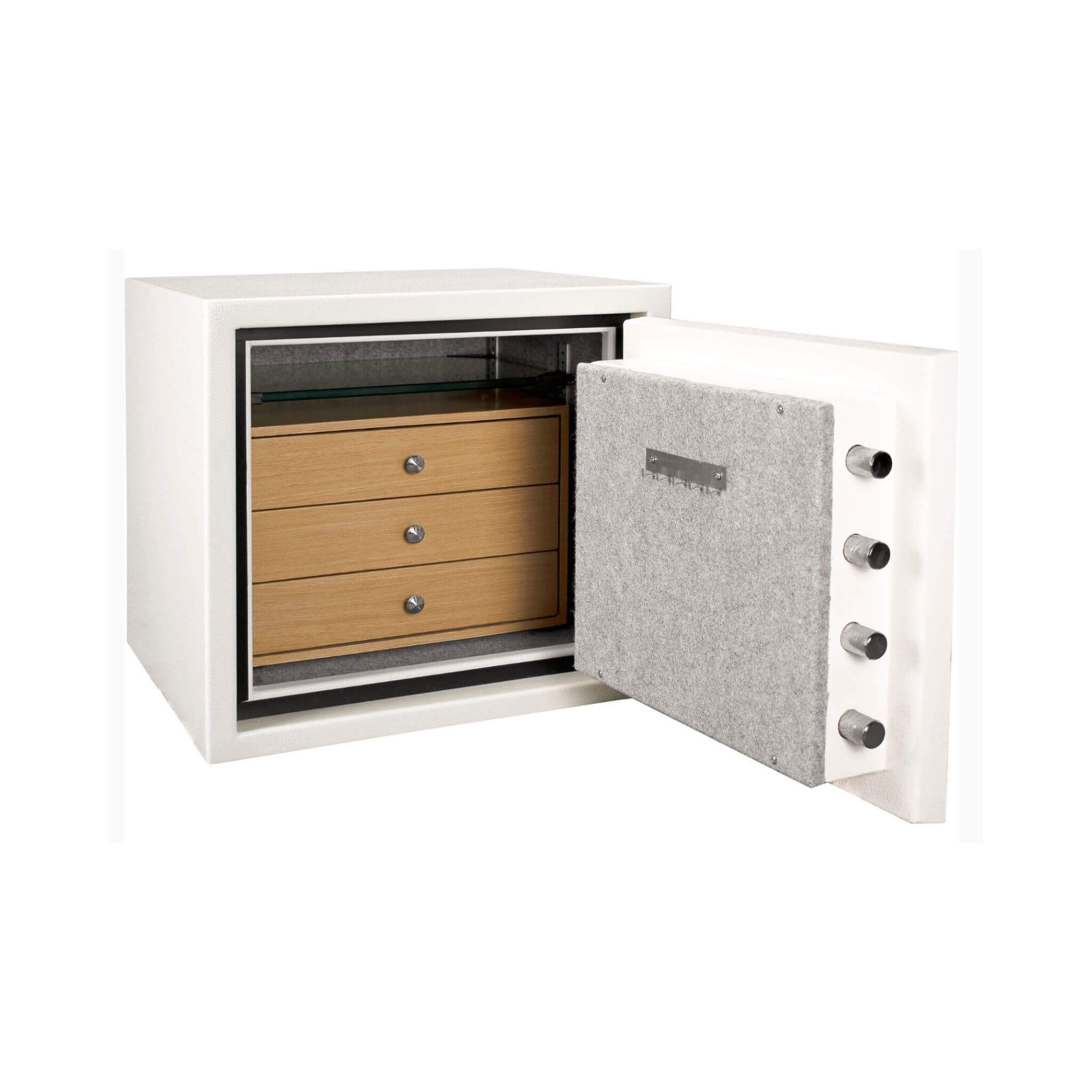 Caja fuerte para joyas de 1,91 pies cúbicos blanca ignífuga Barska con cerradura digital (SAK42861)