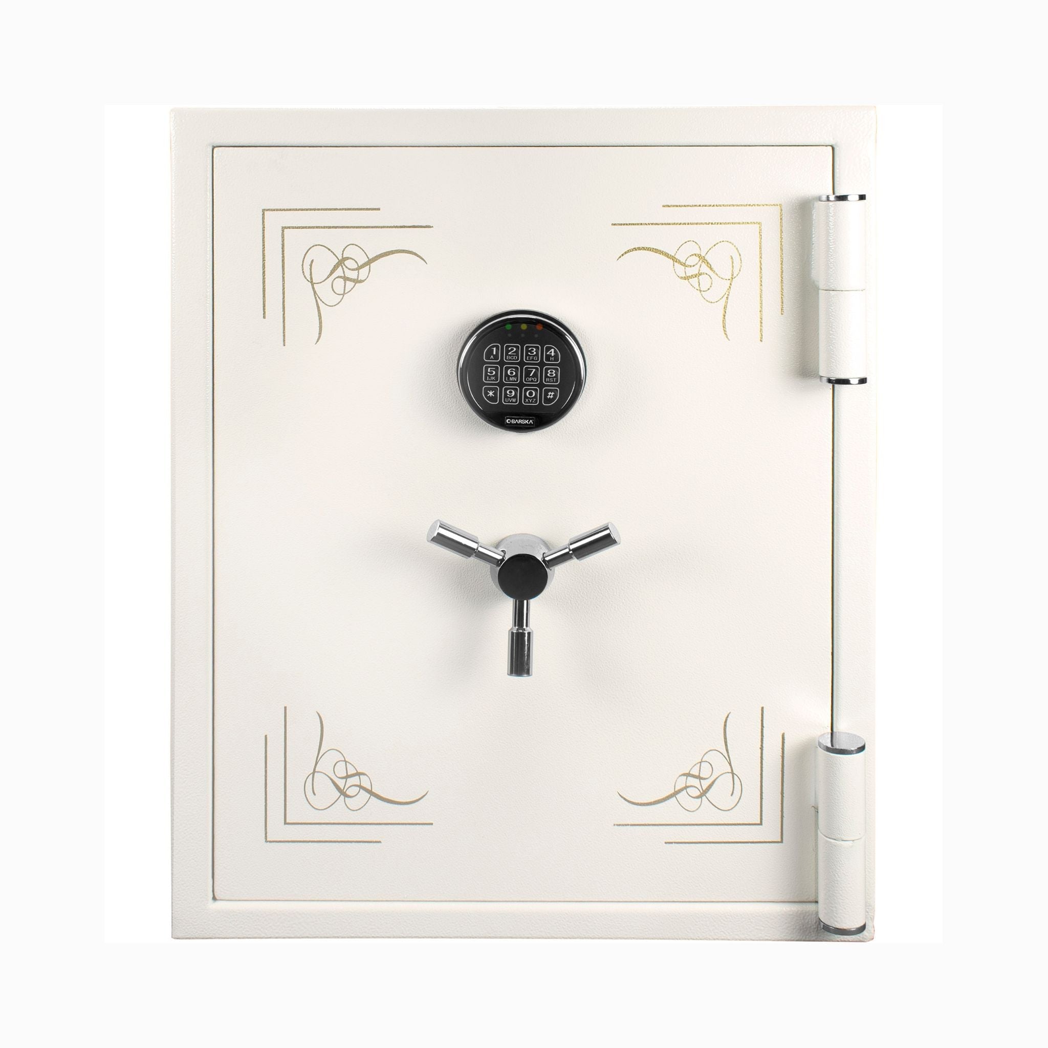 Caja fuerte ignífuga blanca Barska 2.75 pies cúbicos con cajón de almacenamiento de joyas (SAK69047)