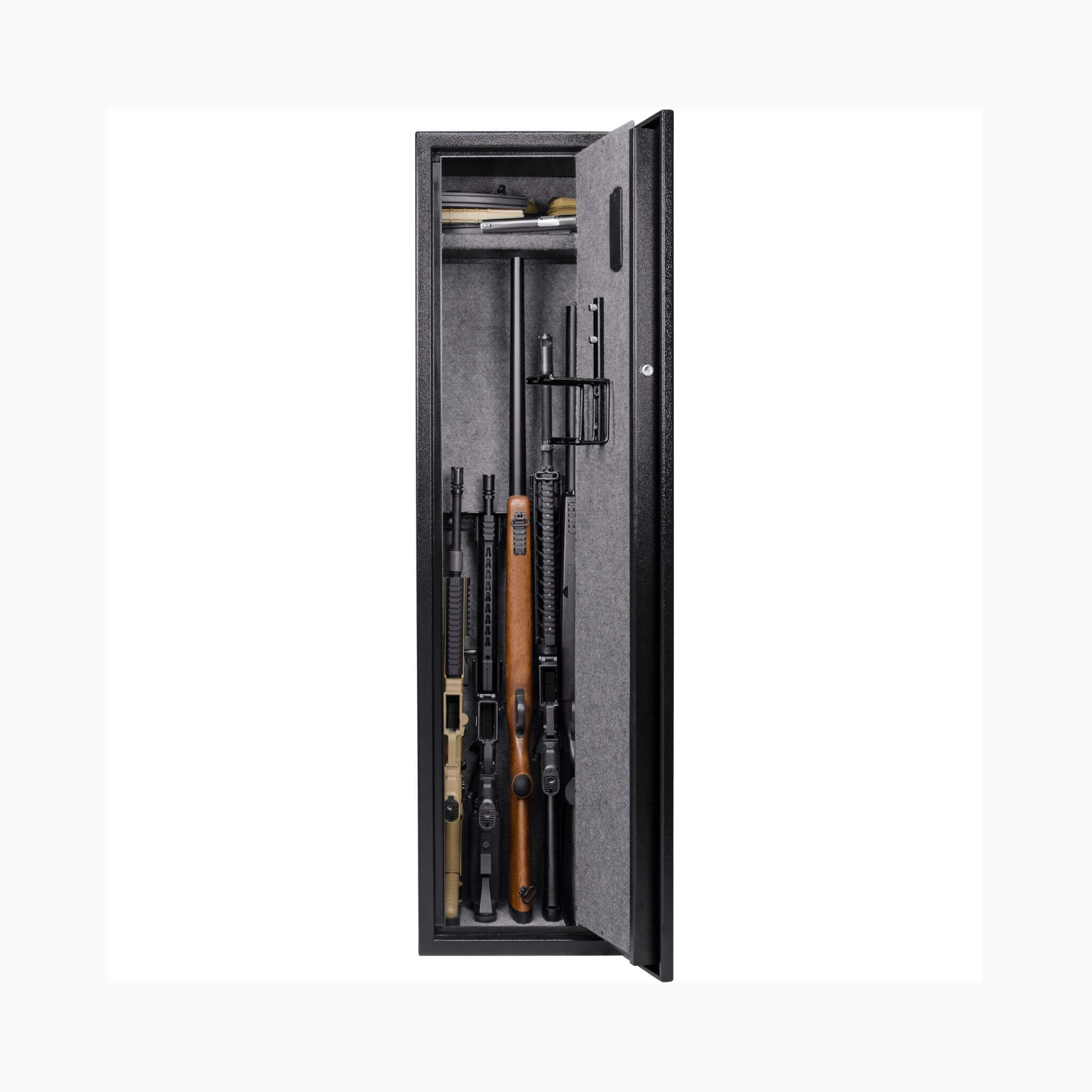 Caja fuerte para rifles Barska de 4.33 pies cúbicos de alta resistencia con acceso biométrico y teclado digital (SAK80356)