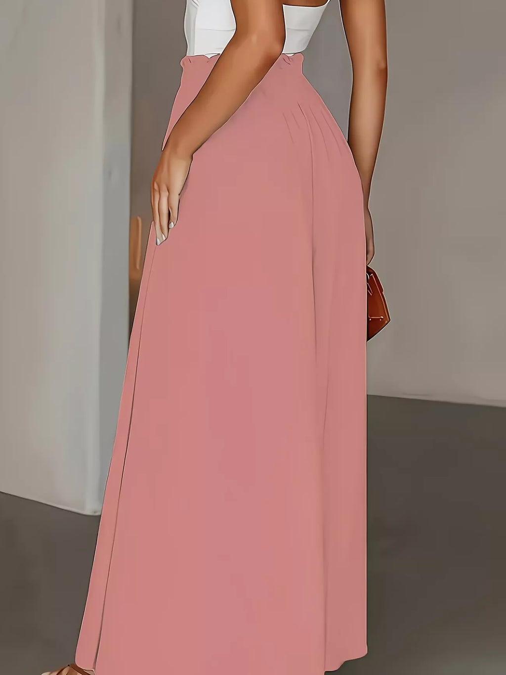 Pantalones de pernera ancha de talle alto