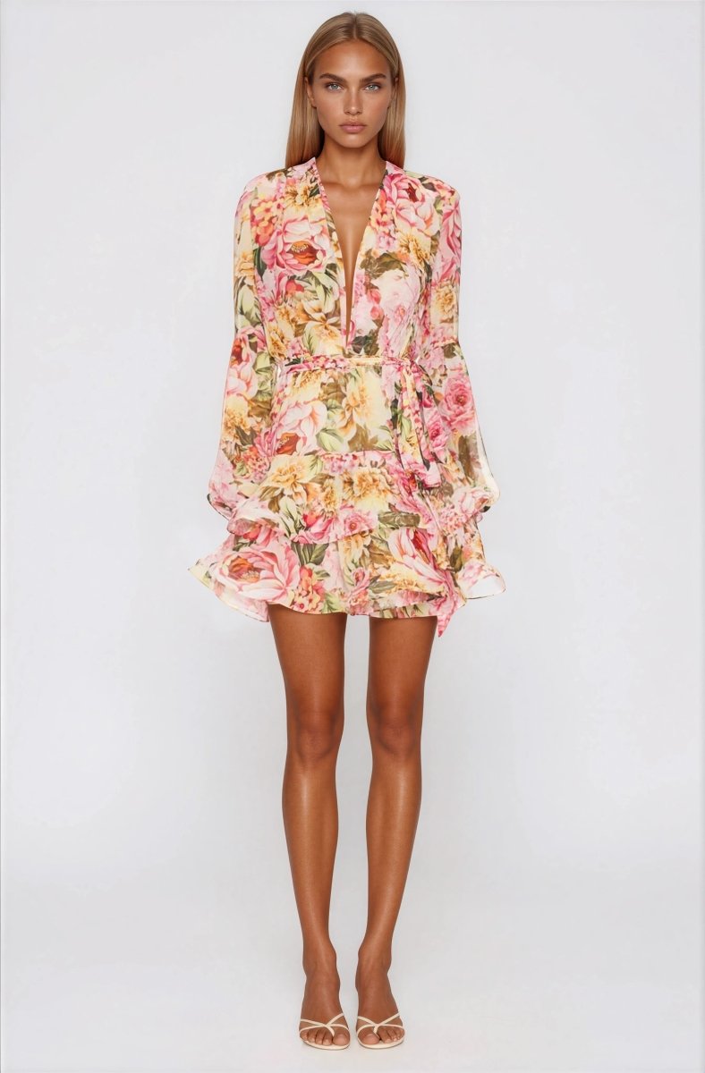 Bedouin Rose Mini Dress – Rose Floral