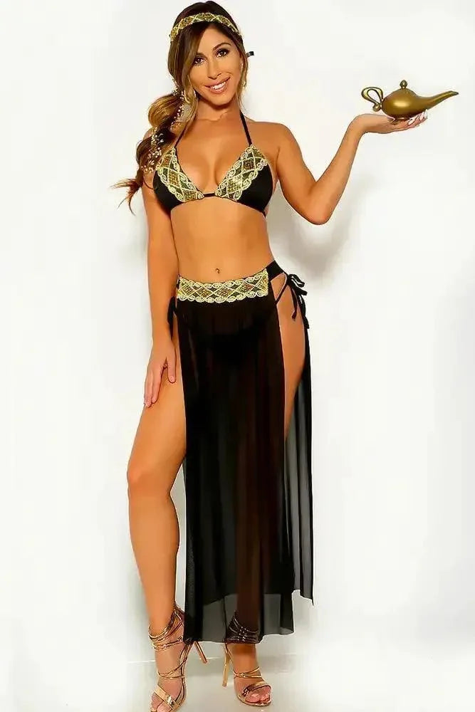 Black Gold Princess Jas 4 Piece Costume