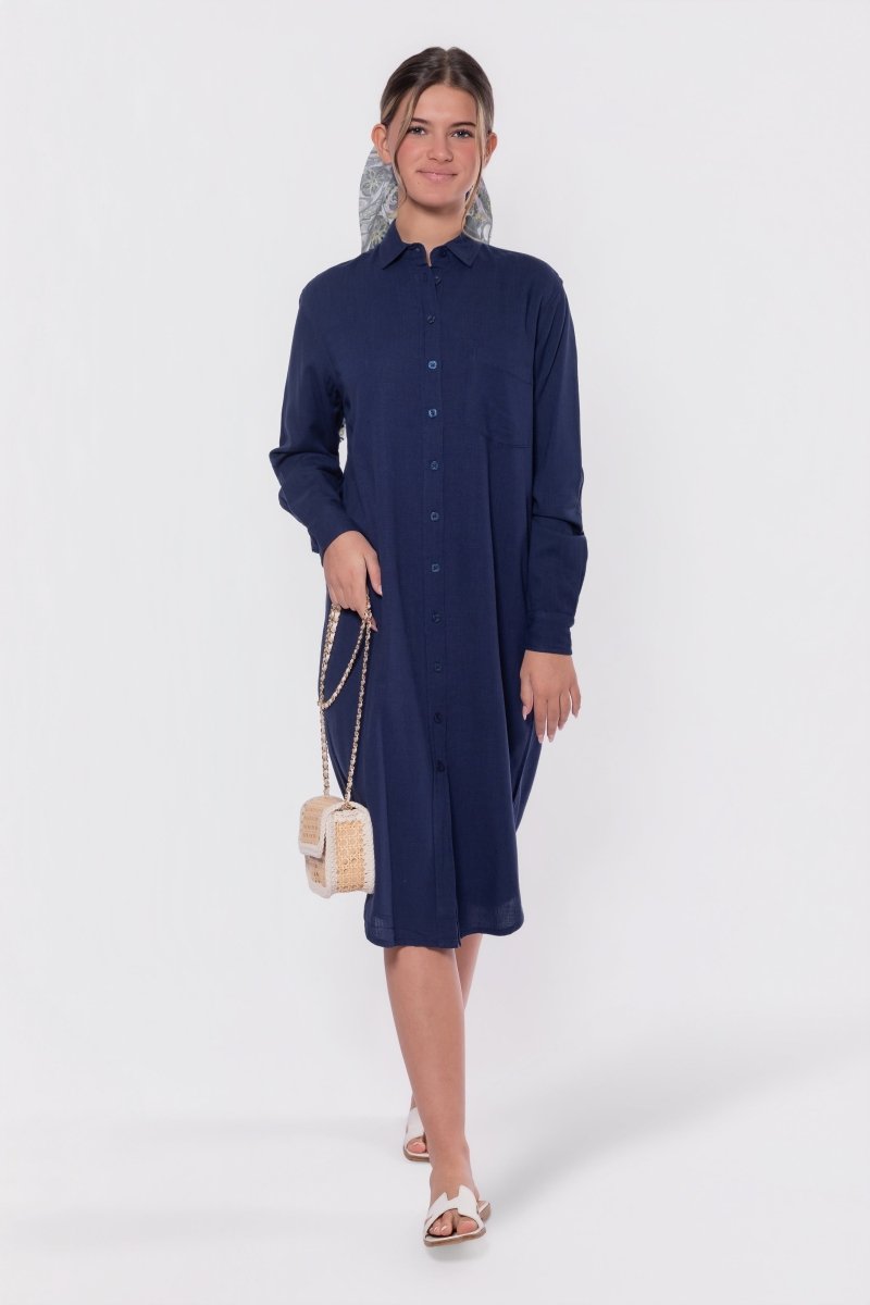 Bonnie Dress 42" (Navy)