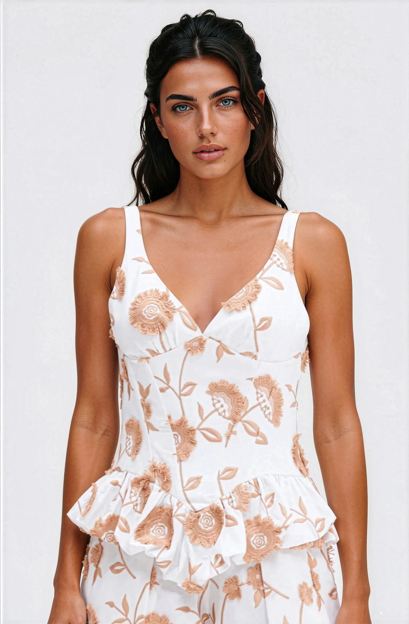 Botanical Poplin Top – Off White
