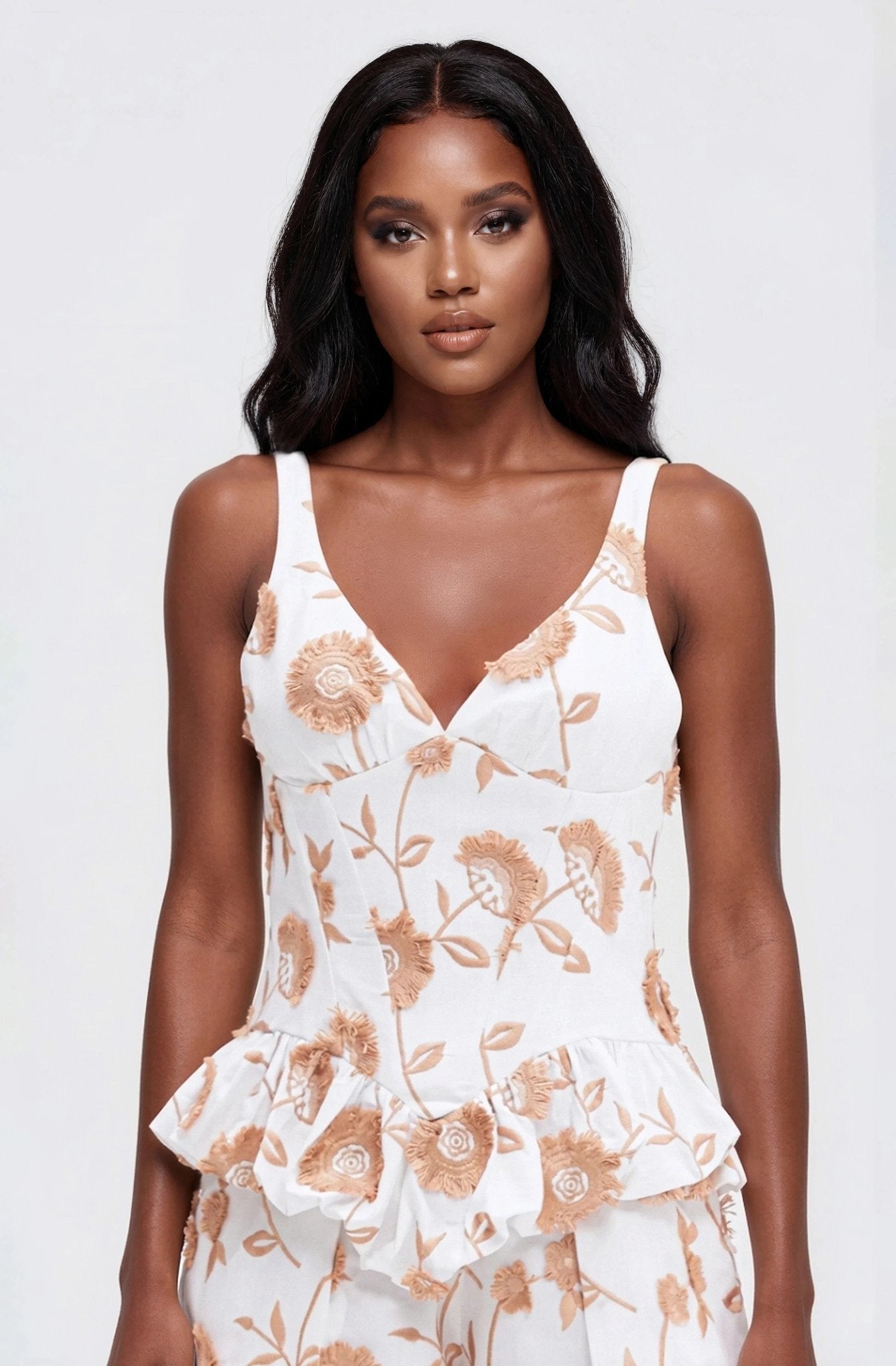 Botanical Poplin Top – Off White