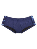 Women's Camo Swim Boyshort - Marlin Navy Hunting Bikini Bottom - Wilderness Dreams