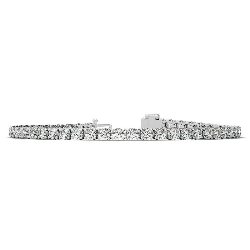 6.00 CTW AGI Certified Lab Grown Diamond Tennis Bracelet – 14K White Gold Overlay