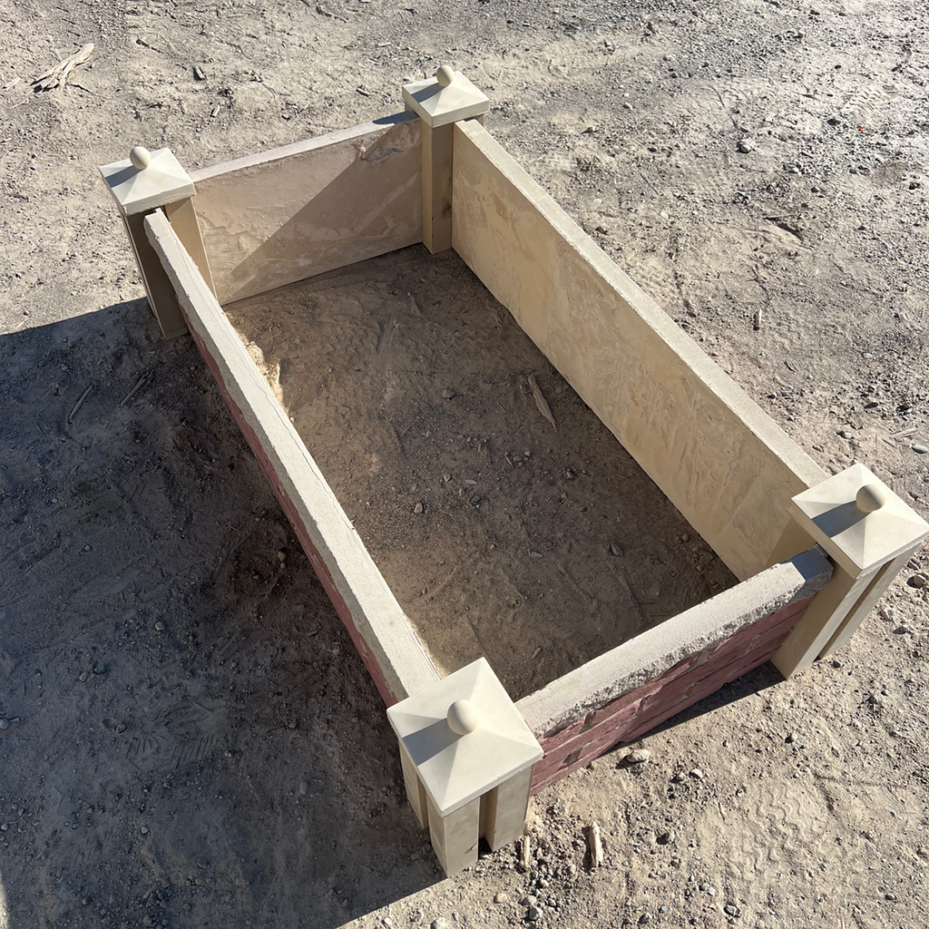 Prefabricated Concrete (GFRC) Garden Bed - Nancy's Garden