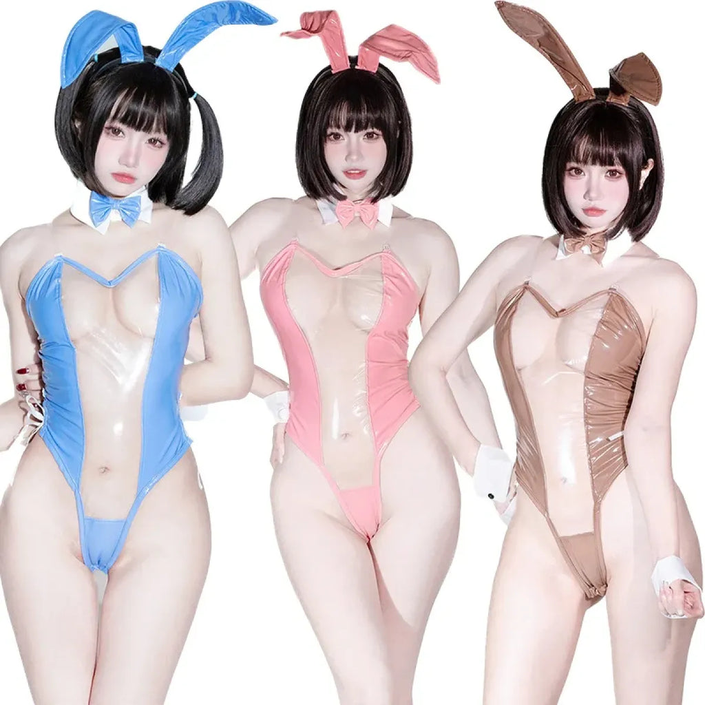 Sexy Bunny Girl Costume - Transparent Halloween Cosplay Jumpsuit
