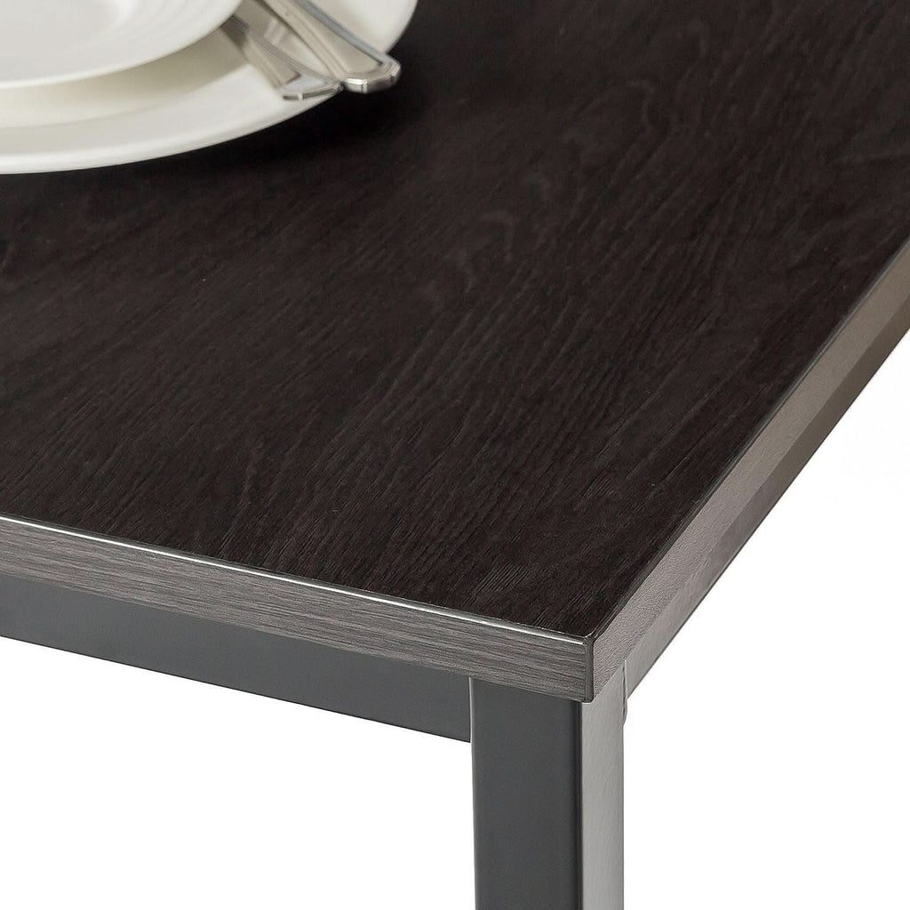 Bancos de mesa de comedor con marco de metal texturizado Espresso