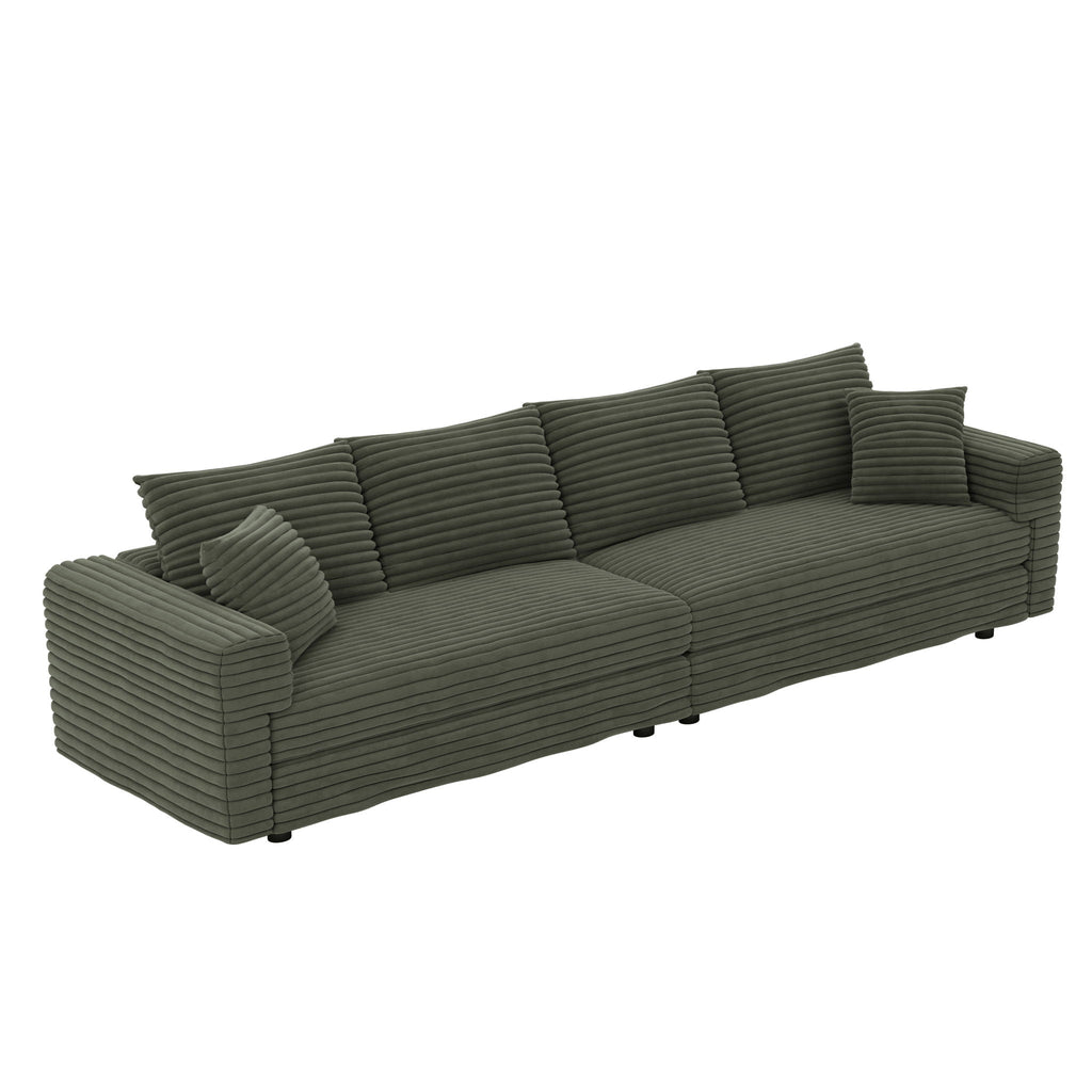 4 Seat Modern Comfy Upholstered Sofa Cloud Couch