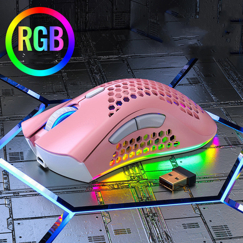 Ratón inalámbrico recargable silencioso negro con orificio para juegos