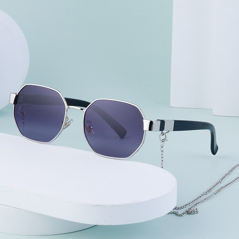 Polygon Chain Sunglasses For Women's Fashion