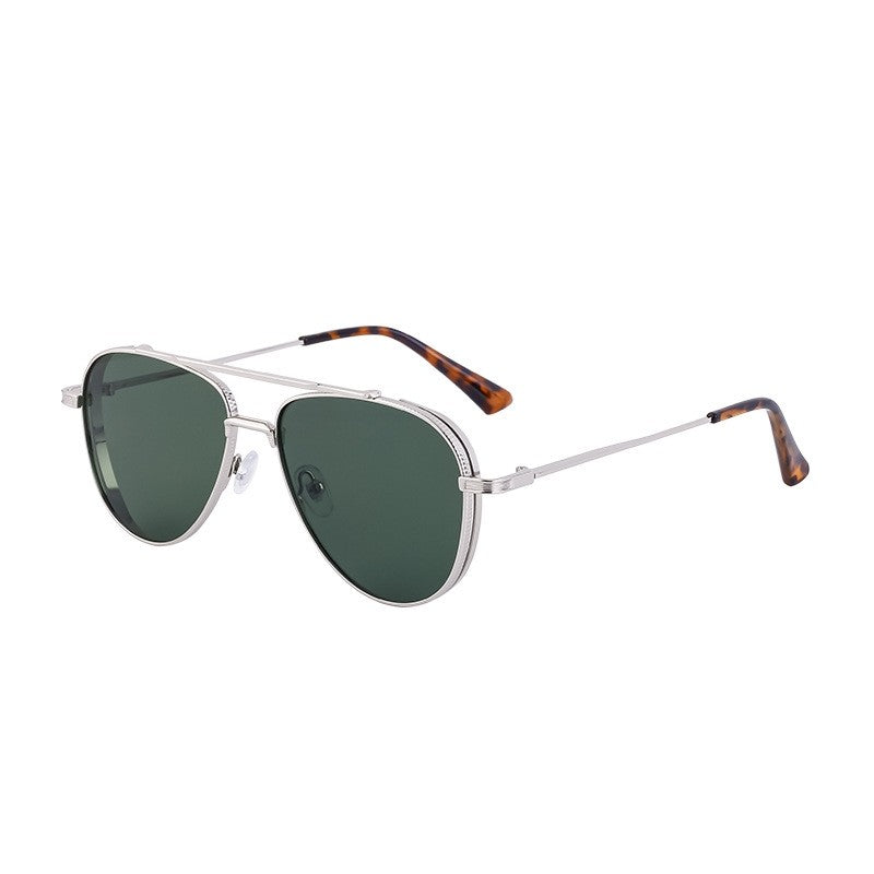 Men's Vintage Double Beam Frog Sunglasses