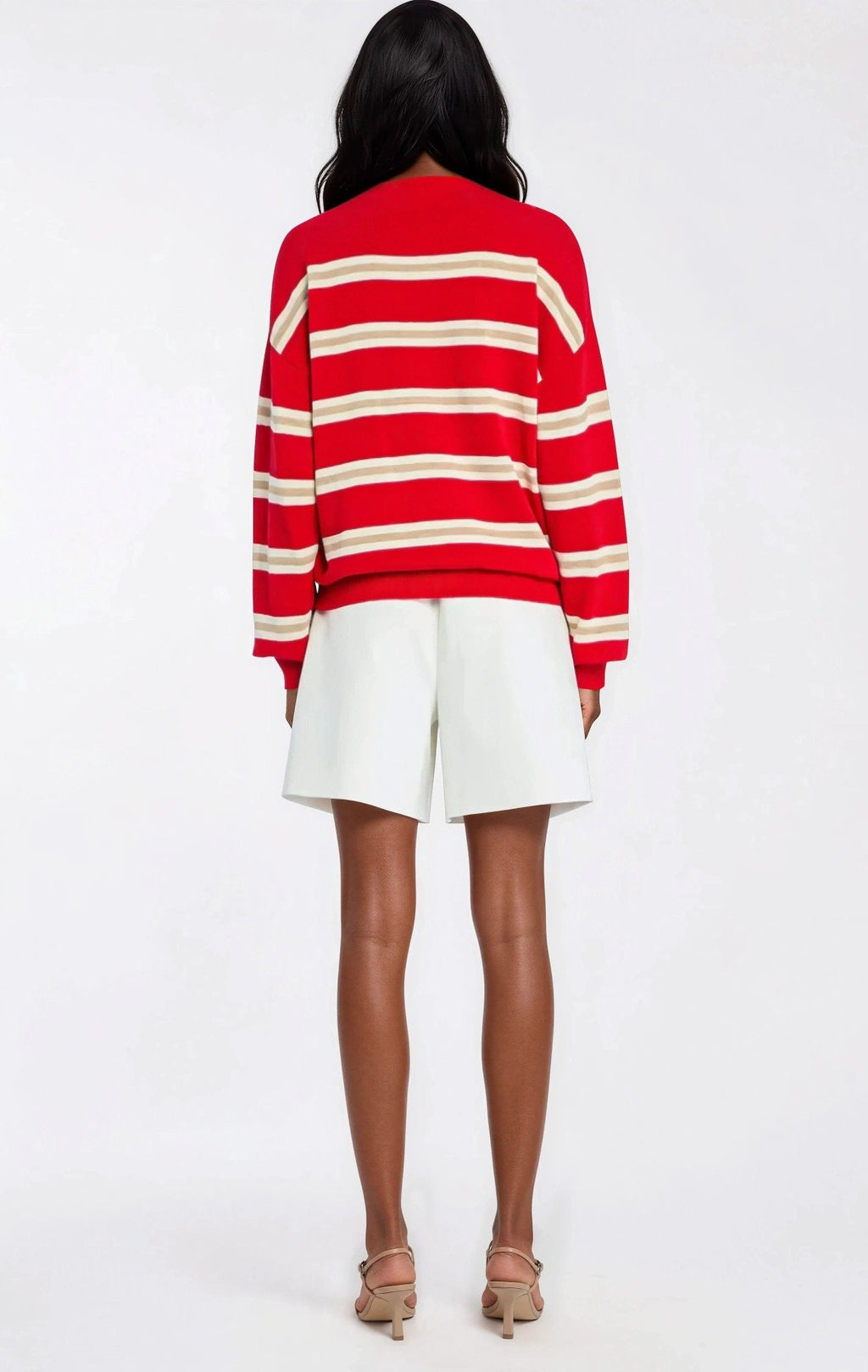 Cassian Sweater – Cherry/Sand/Eggshell