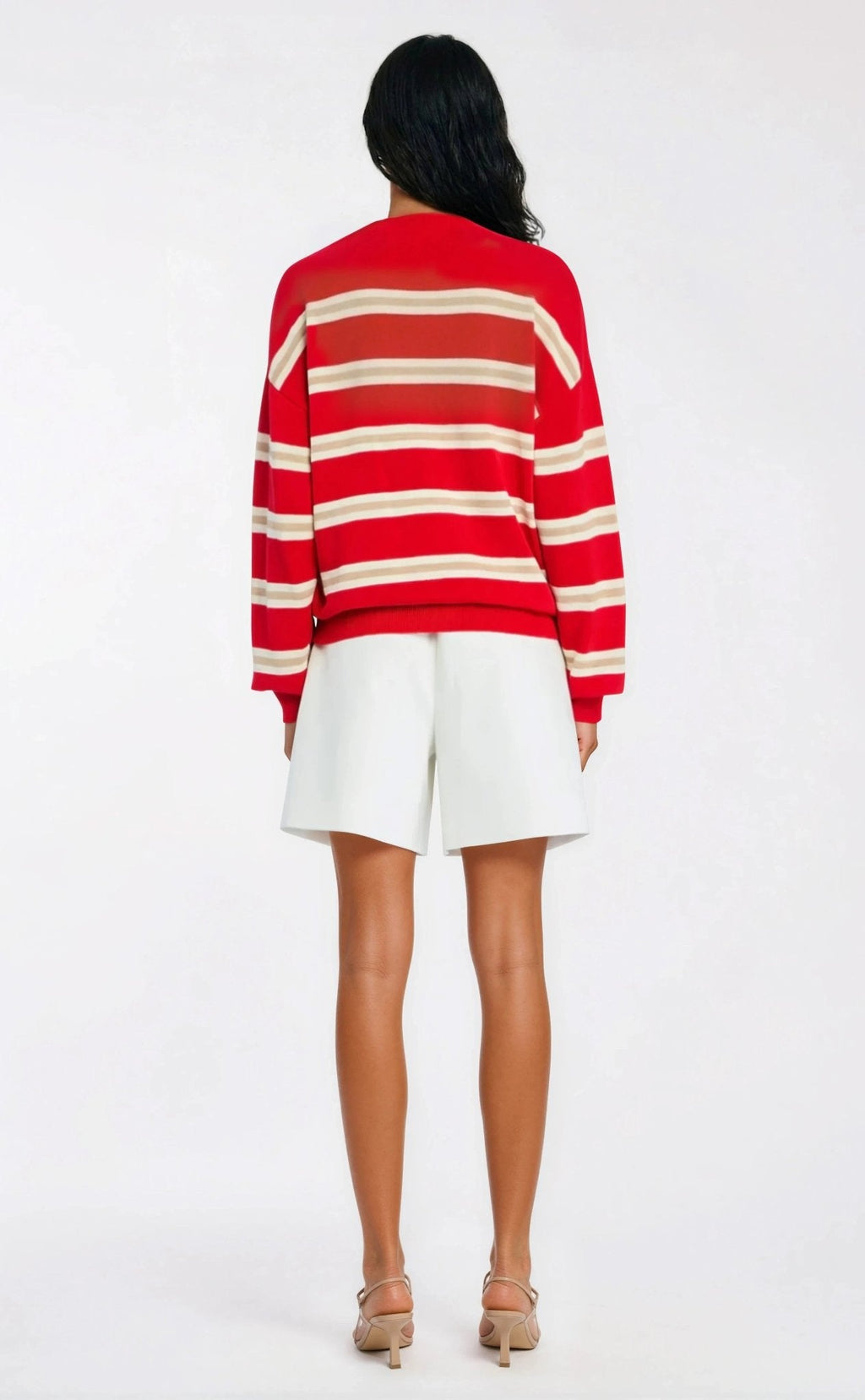 Cassian Sweater – Cherry/Sand/Eggshell