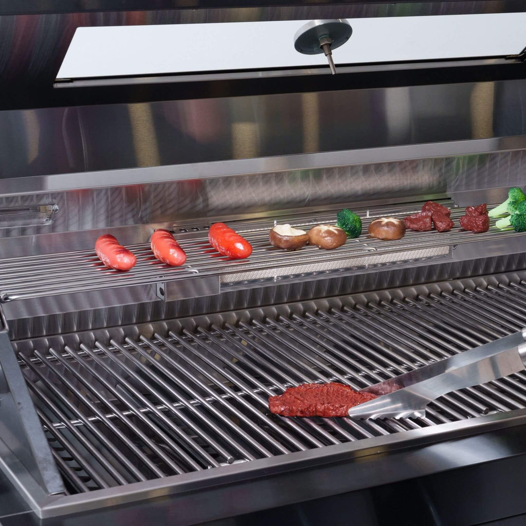 Isla de cocina con parrilla de propano líquido de 6 quemadores de acero inoxidable negro prémium Castelle Flame Inferno con kit de asador (SAK82641)