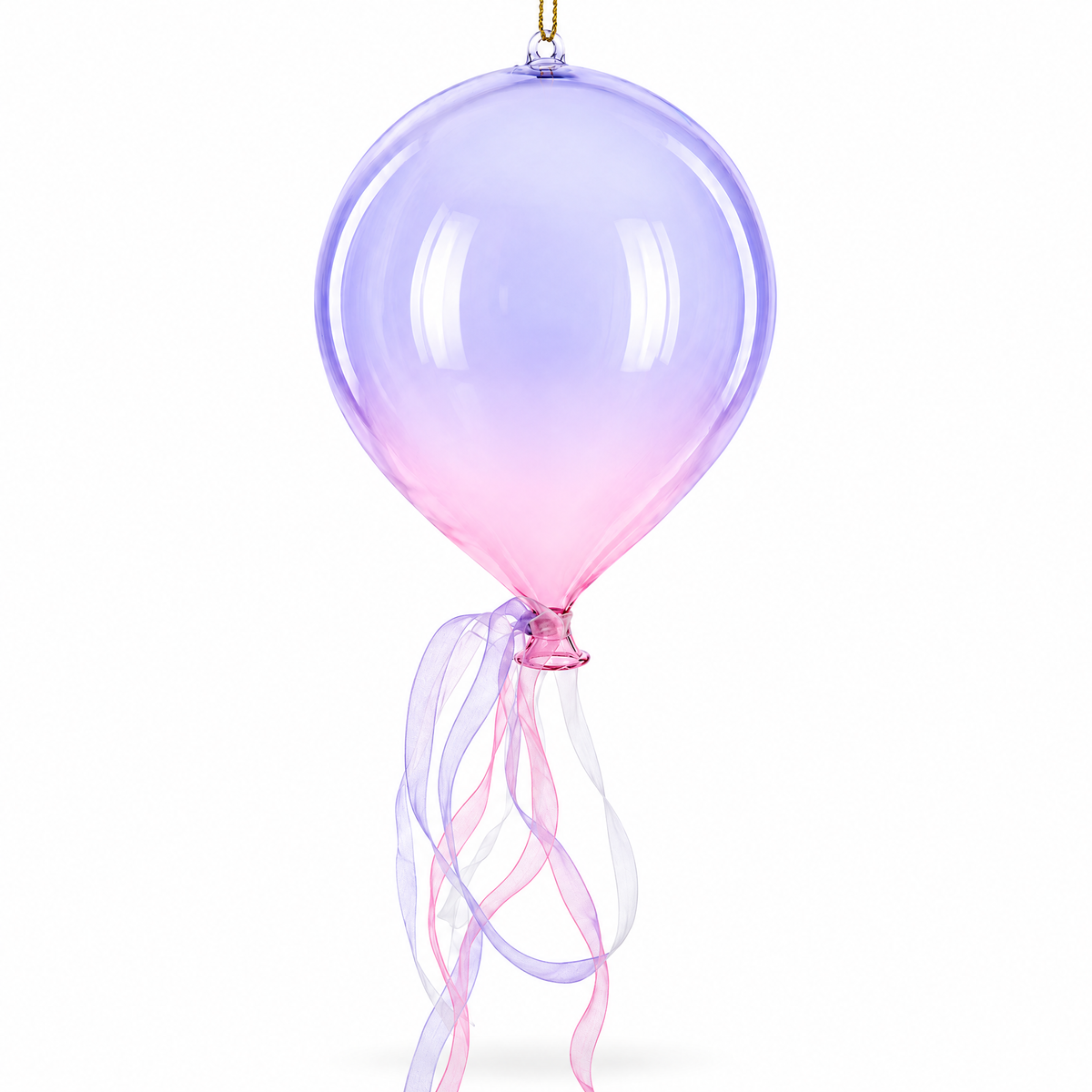 Iridescent Sky Balloon Glass Christmas Ornament