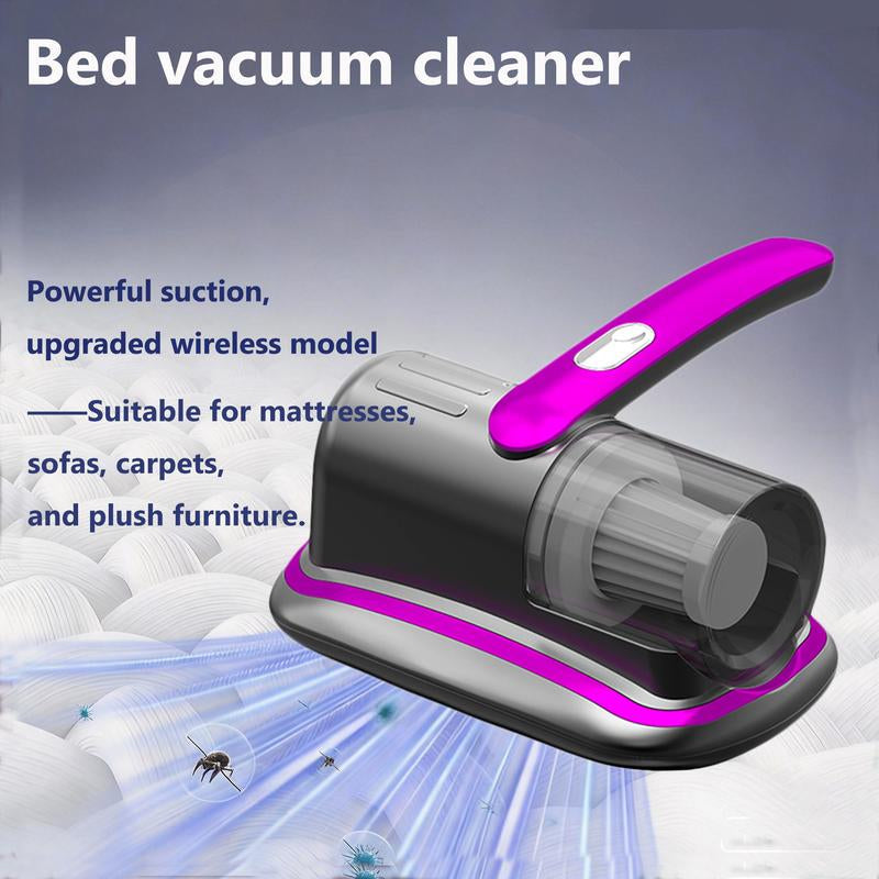 Mattress Vacuum Cleaner for Dust Mite Removal, Upgraded Handheld Cordless Vacuum, Dust Cleaning, Powerful Vacuum Bed Cleaner, Used for Deep Cleaning Beds, Carpets, Sofas, Pet Hair, and Upholstered Furniture