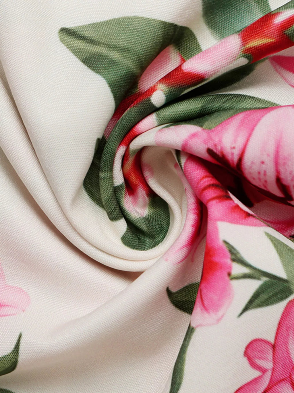 Floral Print V-Neck Midi Dress