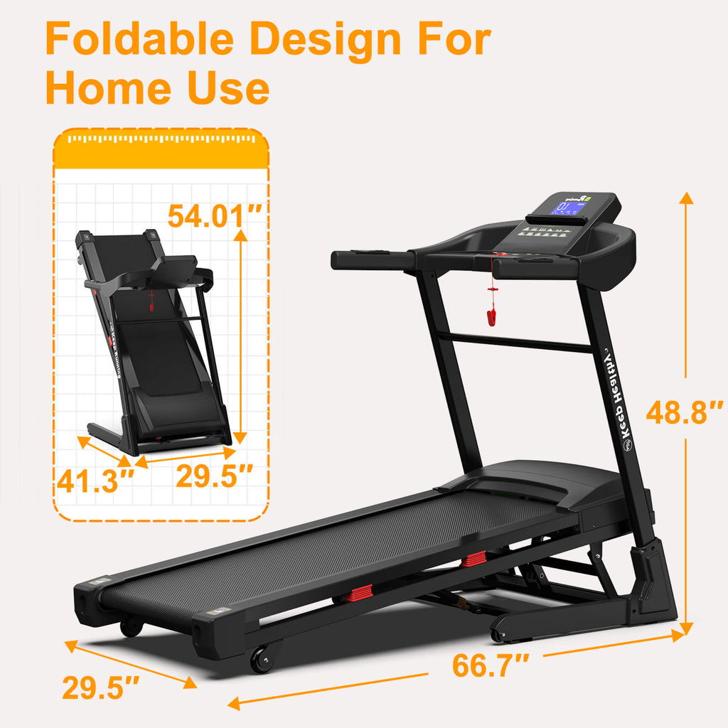 Cinta de correr eléctrica plegable Rovix Compact de 3.5HP con Bluetooth, pantalla LCD y 12 programas de carrera preestablecidos (SAK25879)