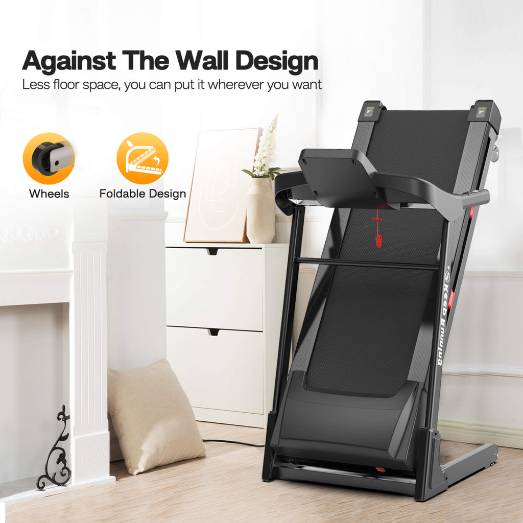 Cinta de correr eléctrica plegable Rovix Compact de 3.5HP con Bluetooth, pantalla LCD y 12 programas de carrera preestablecidos (SAK25879)
