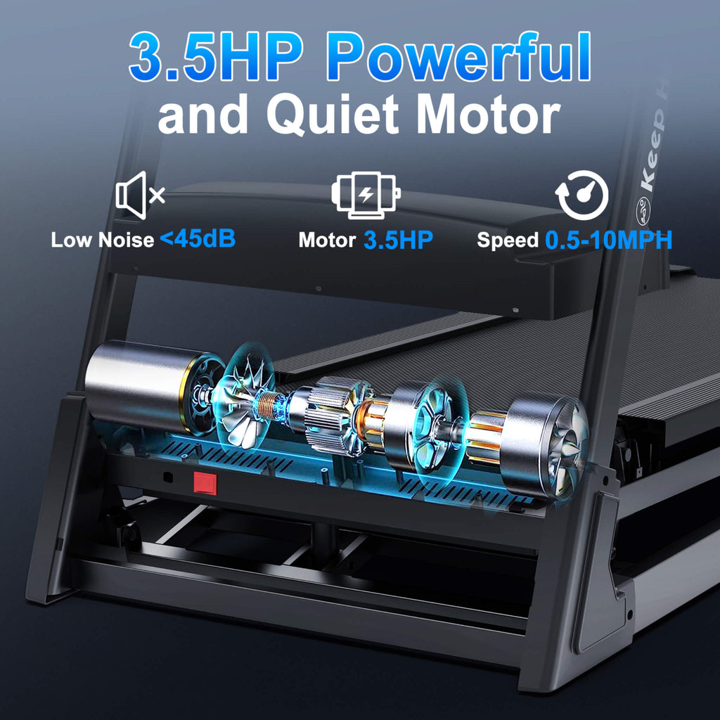 Cinta de correr eléctrica plegable Rovix Compact de 3.5HP con Bluetooth, pantalla LCD y 12 programas de carrera preestablecidos (SAK25879)