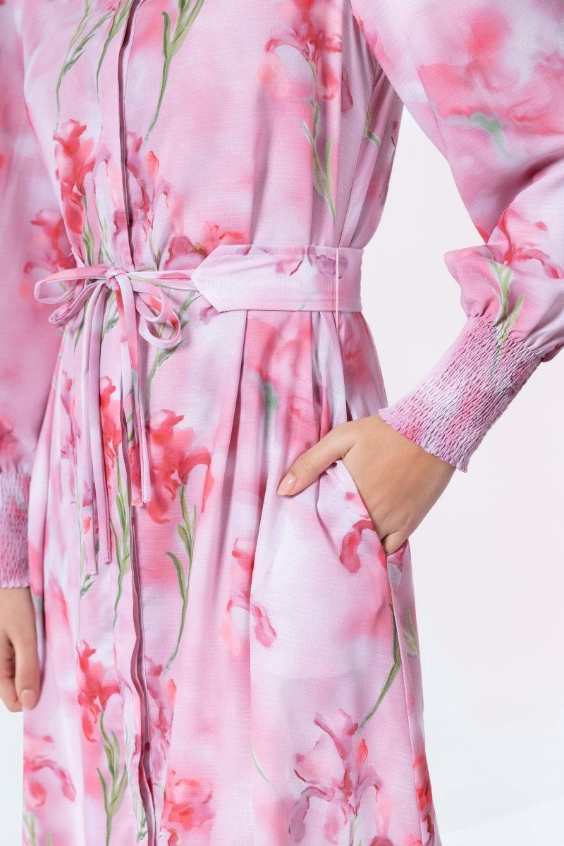 Connie Dress (Pink Flower)