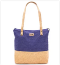 Bolso tote para mujer de tela vaquera con corcho BAG-623-D