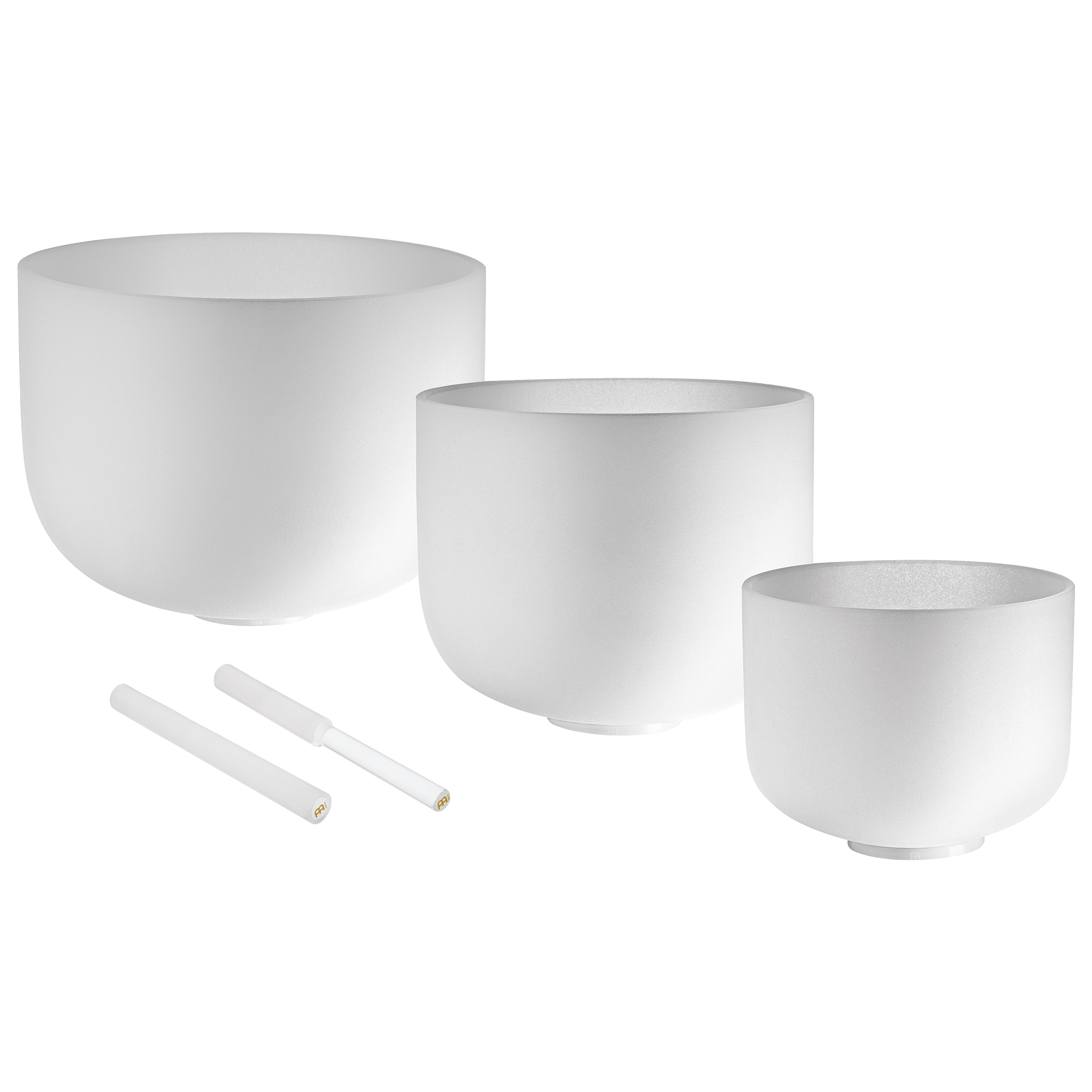 Cuencos cantores de cristal de 432 Hz 8” F4, 10” D4, 12” C4 - Set Armonía Pura