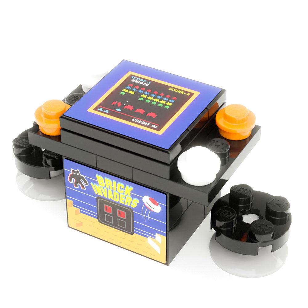 Brick Invaders 2-Player Classic Arcade made using LEGO parts - B3 Customs