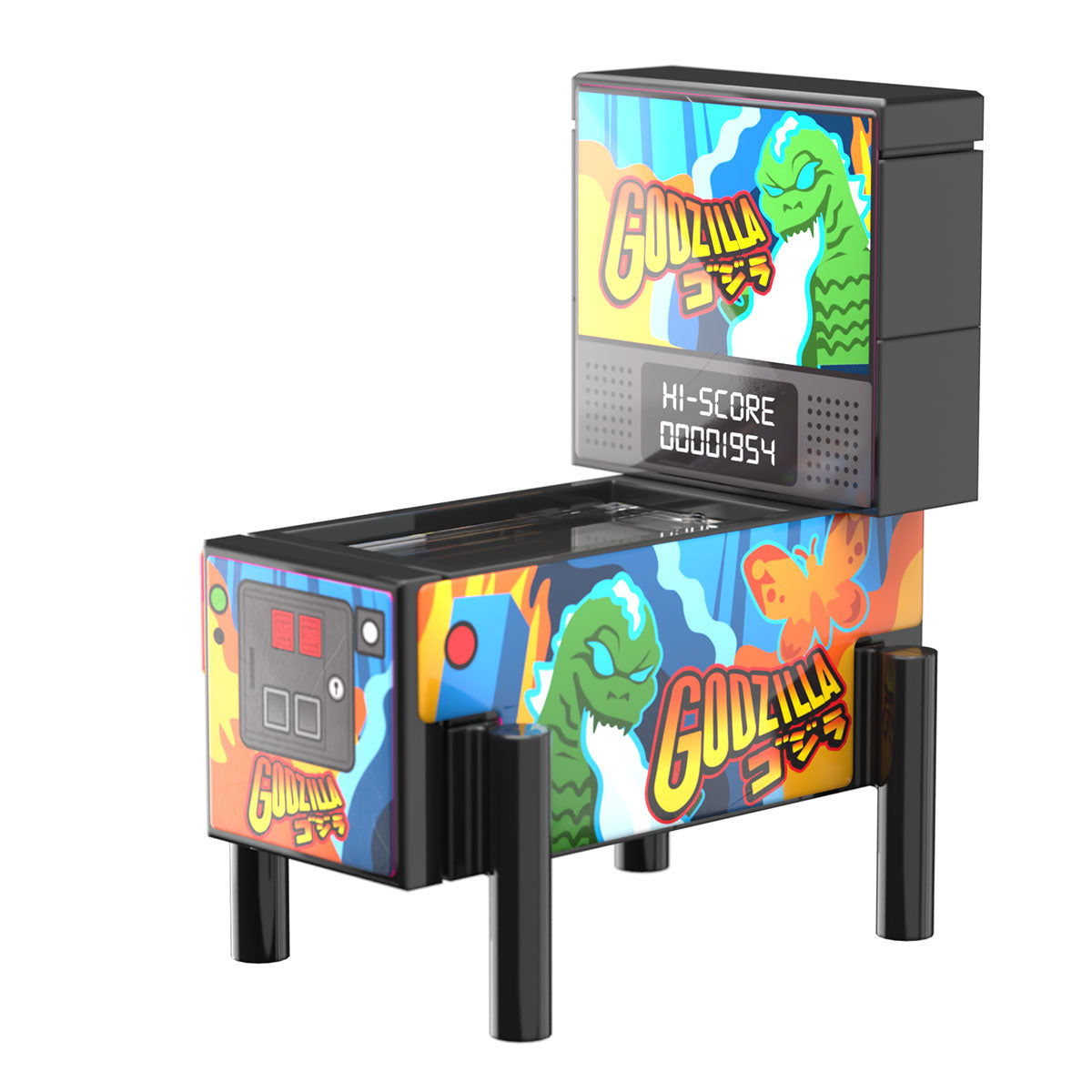 Godzilla Pinball Arcade Machine Building Set made using LEGO parts - B3 Customs